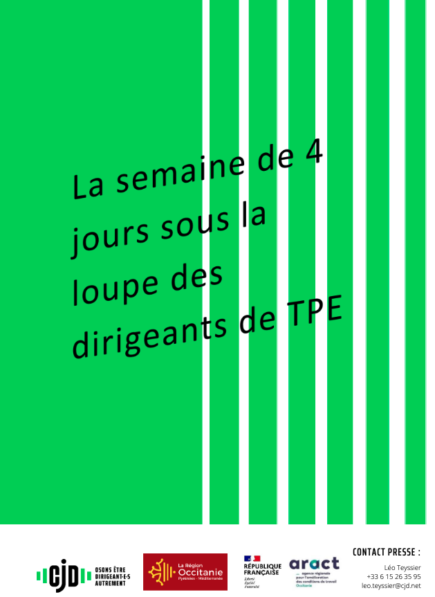 La  semaine de 4 jours sous la loupe des dirigeants de TPE