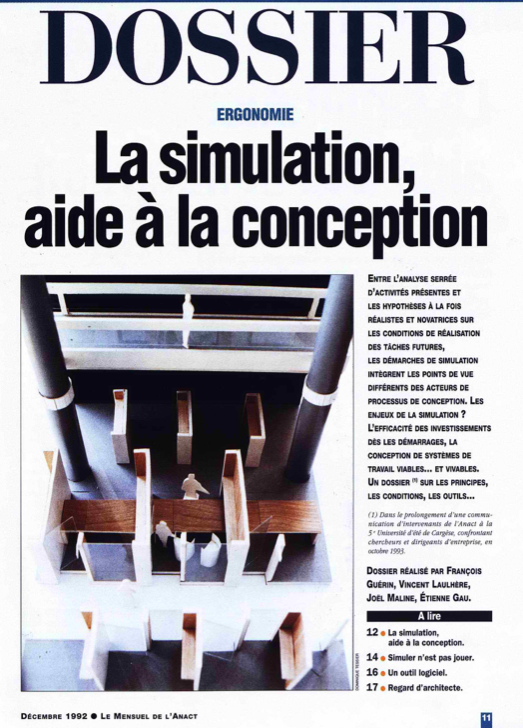 Ergonomie. La simulation, aide à la conception