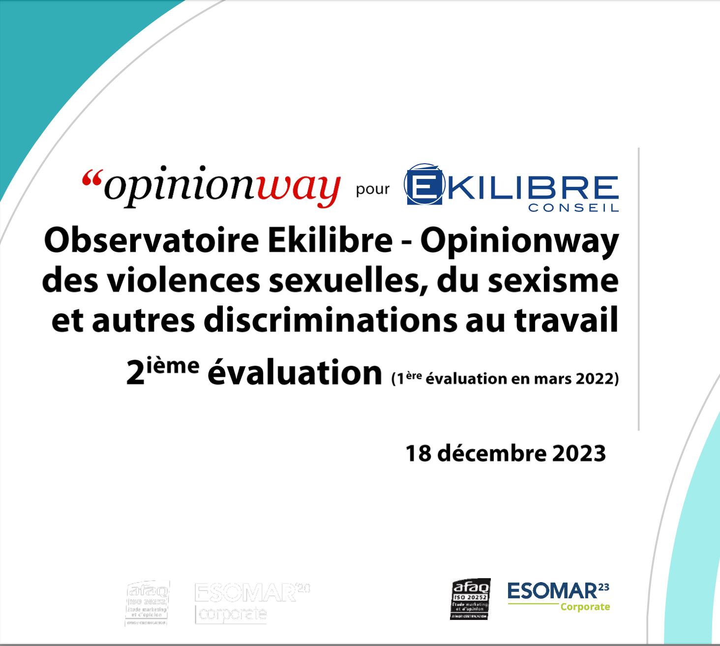 Observatoire des violences sexuelles, du sexisme et autres discriminations au travail. Deuxième évaluation