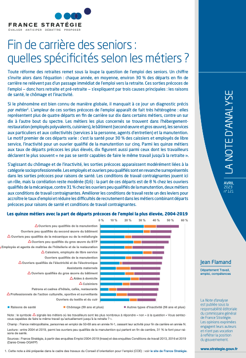 Fin de carrière des seniors : quelles spécificités selon les métiers ?