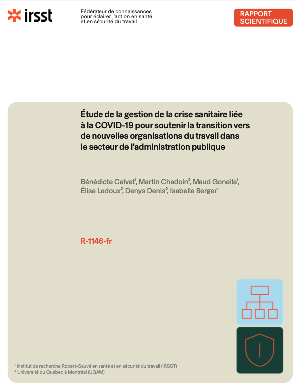Étude de la gestion de la crise sanitaire liée à la COVID-19 pour soutenir la transition vers de nouvelles organisations du travail dans le secteur de l’administration publique